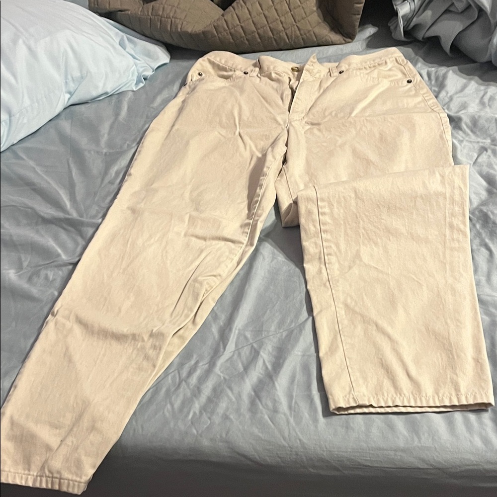 Lauren Ralph Lauren Cream Women Jeans